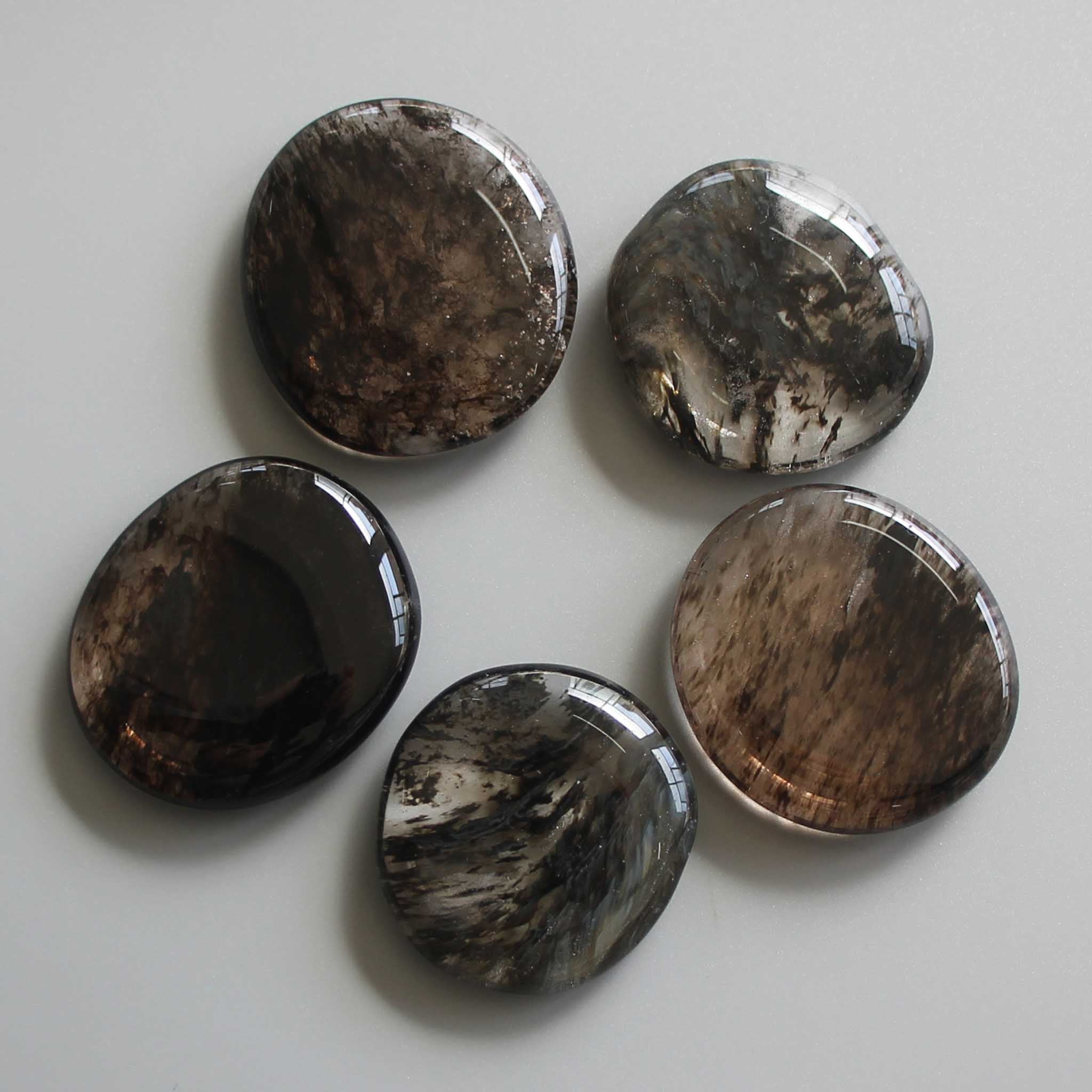 8ee9286172c6f41ac8699cdda9c1fa30-1 Black Obsidian Man Made Smooth Stone 1.6 inch (0.8-1 x 3.5-4.5cm) A