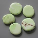 Lemon Chrysoprase Smooth Stone 1.6 inch (0.8-1 x 3.5-4.5cm) A