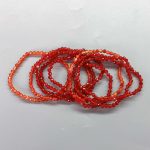 Carnelian Faceted Round Bracelet 4mm A