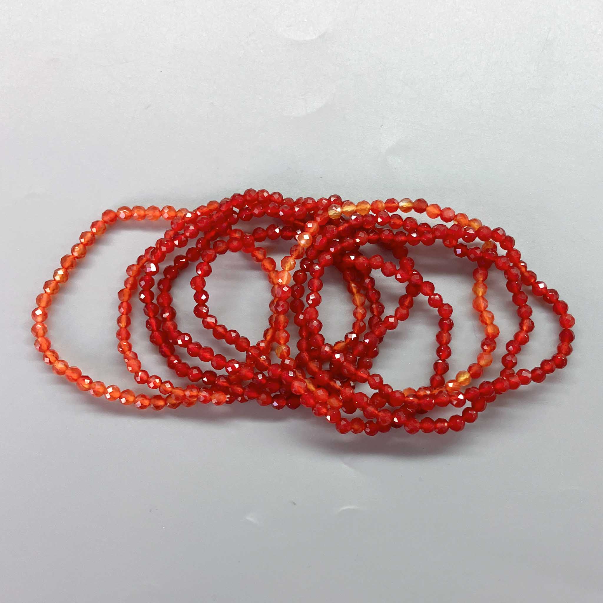 905cc9bb166e6e427250c04760f6d1bf Carnelian Faceted Round Bracelet 4mm A