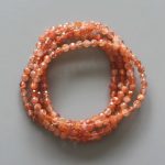 Sun Stone Faceted Round Bracelet 4mm A+/AA