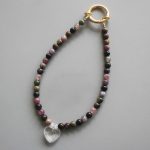 Tourmaline Mix Colour Round Bead Phone Cord 6mm A/B