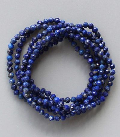 Lapis Lazuli Faceted Round Bracelet 4mm A/A+