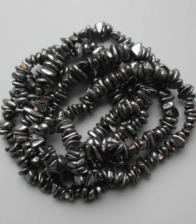 Hematite Chips Bracelet 4/8mm A