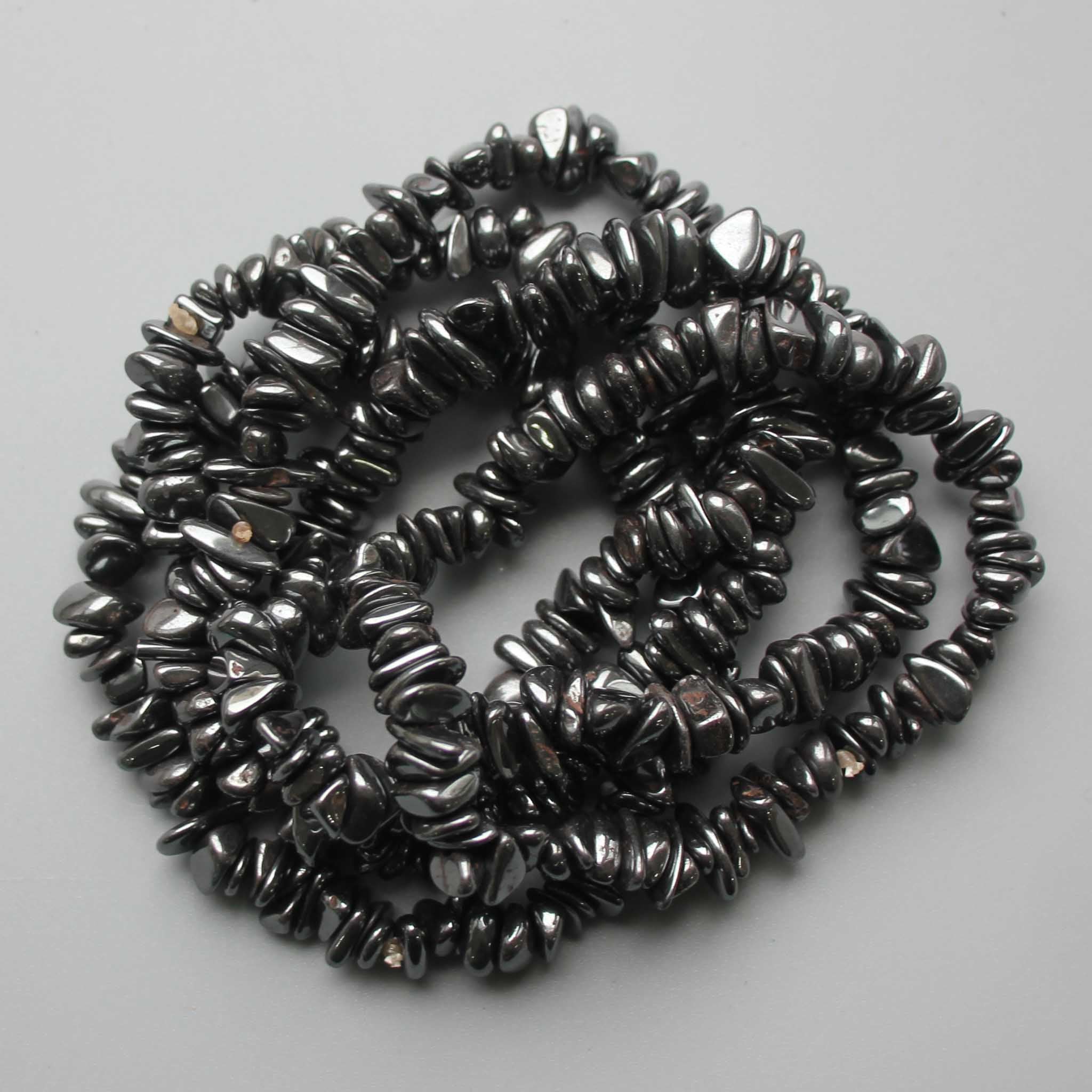 93fff14cd6b9eb450e3686abd2b0c80a-1 Hematite Chips Bracelet 4/8mm A
