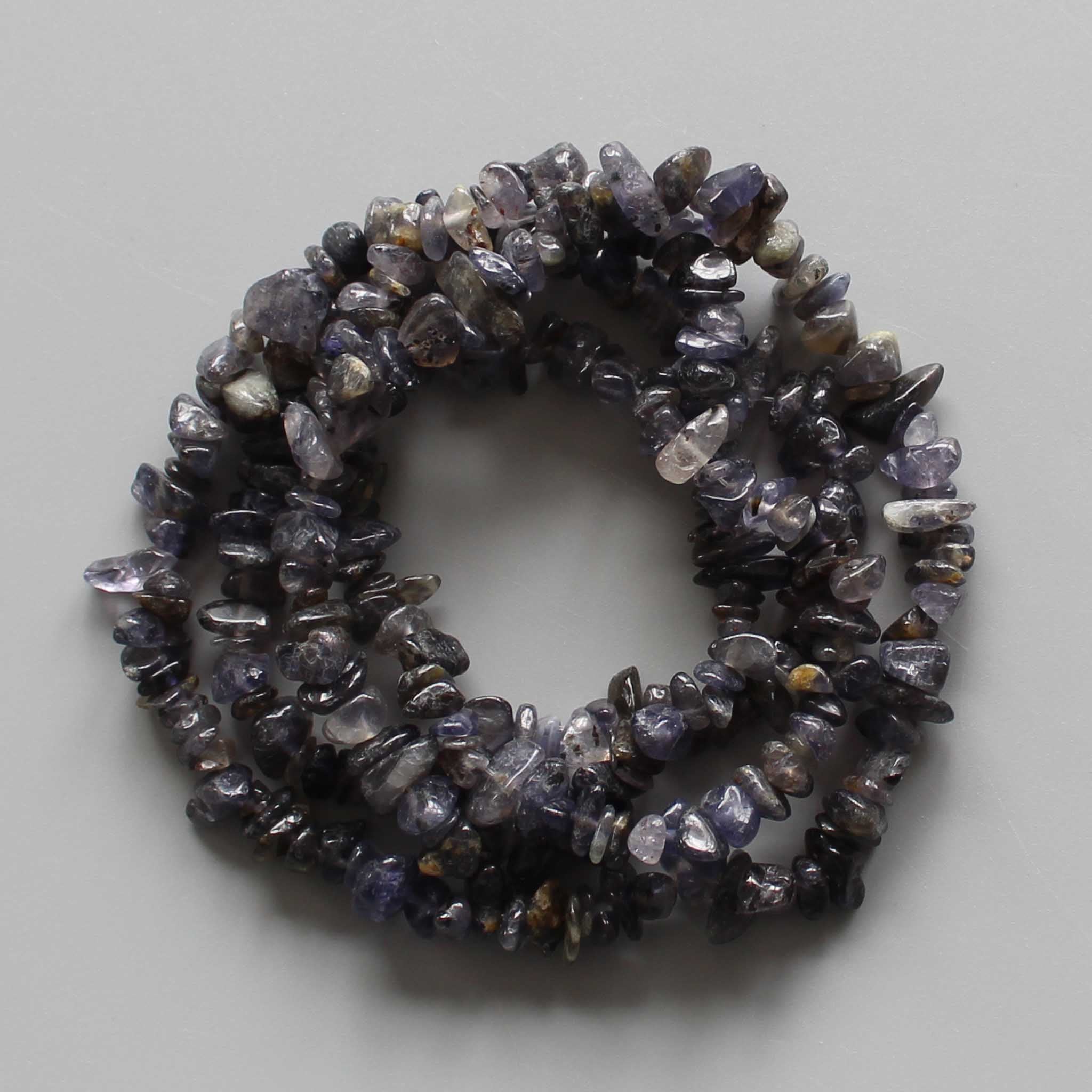 943525f587c634709c049929ff538d85-1 Iolite Chips Bracelet 4/8mm A