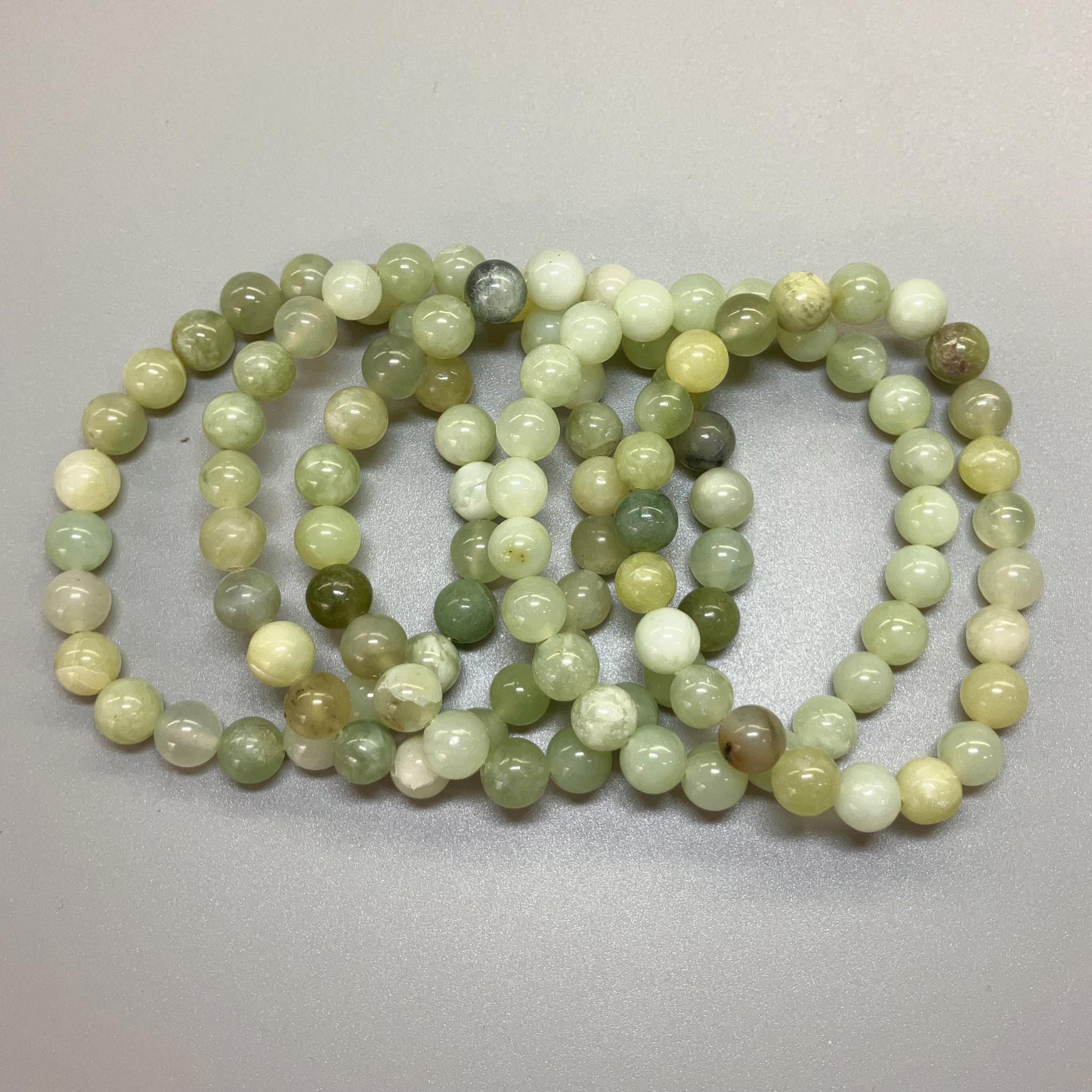 948d5c81c849a09f1fd04b9b0e68bcfd-1 New Jade Round Bracelet 18cm 8mm A/B