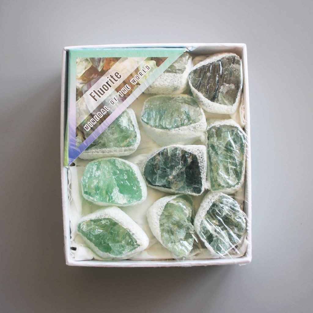 Green Fluorite Rough Box Set 40x85x100mm A