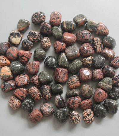 Red Snowflakes Jasper Tumble Stone 1 inch (2-3cm) A