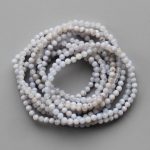 Blue Lace Agate Round Bracelet 18cm 4mm A/B