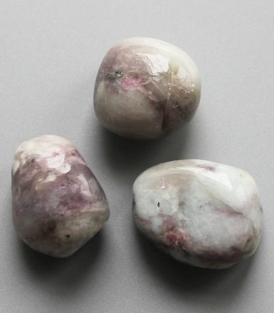 Quartz With Pink Tourmaline Tumble Stone 1 inch (2-3cm) B