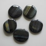 Blue Tiger Eye Smooth Stone 1.6 inch (0.8-1 x 3.5-4.5cm) A/A+