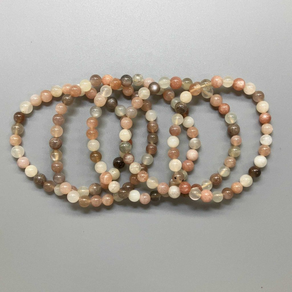 Moonstone Round Bracelet 18cm 6mm A