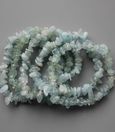 Aquamarine Chips Bracelet 4/8mm A/A+