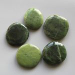 Soft Nephrite Jade Smooth Stone 1.6 inch (0.8-1 x 3.5-4.5cm) A