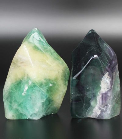Rainbow Fluorite Concave & Caving Sculpture 250-500g/pc A