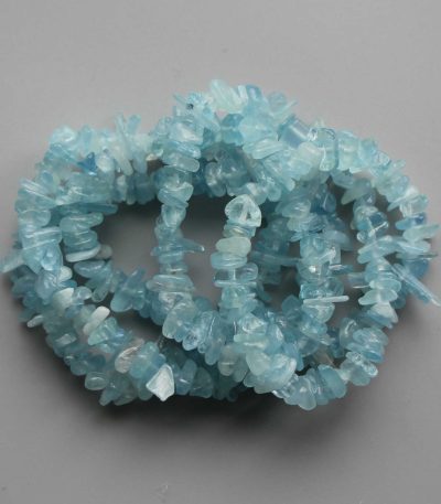 Aquamarine Chips Bracelet 4/8mm AAA