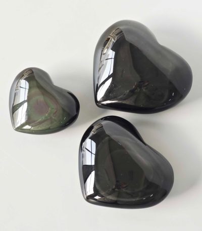 Rainbow Obsidian Free Form Heart Shape 35/60mm A/A+