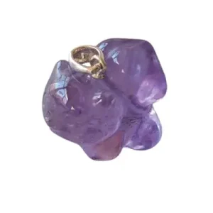 Amethyst Animals Pendant w/Silver (Size:18/22mm)