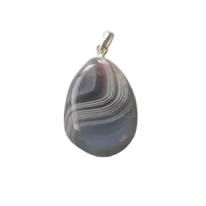 Freeform Tumble Pendant w/Silver (Size:18/25mm)