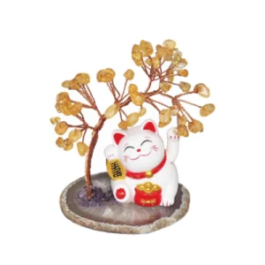 Natural Crystal Tree Gold Ingot Lucky Item