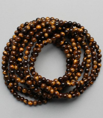 Golden Tiger Eye Round Bracelet 18cm 4mm A