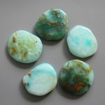 Blue Opal Smooth Stone 1.6 inch (0.8-1 x 3.5-4.5cm) A