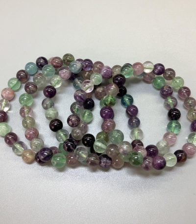 Rainbow Fluorite Round Bracelet 18cm 8mm A/B