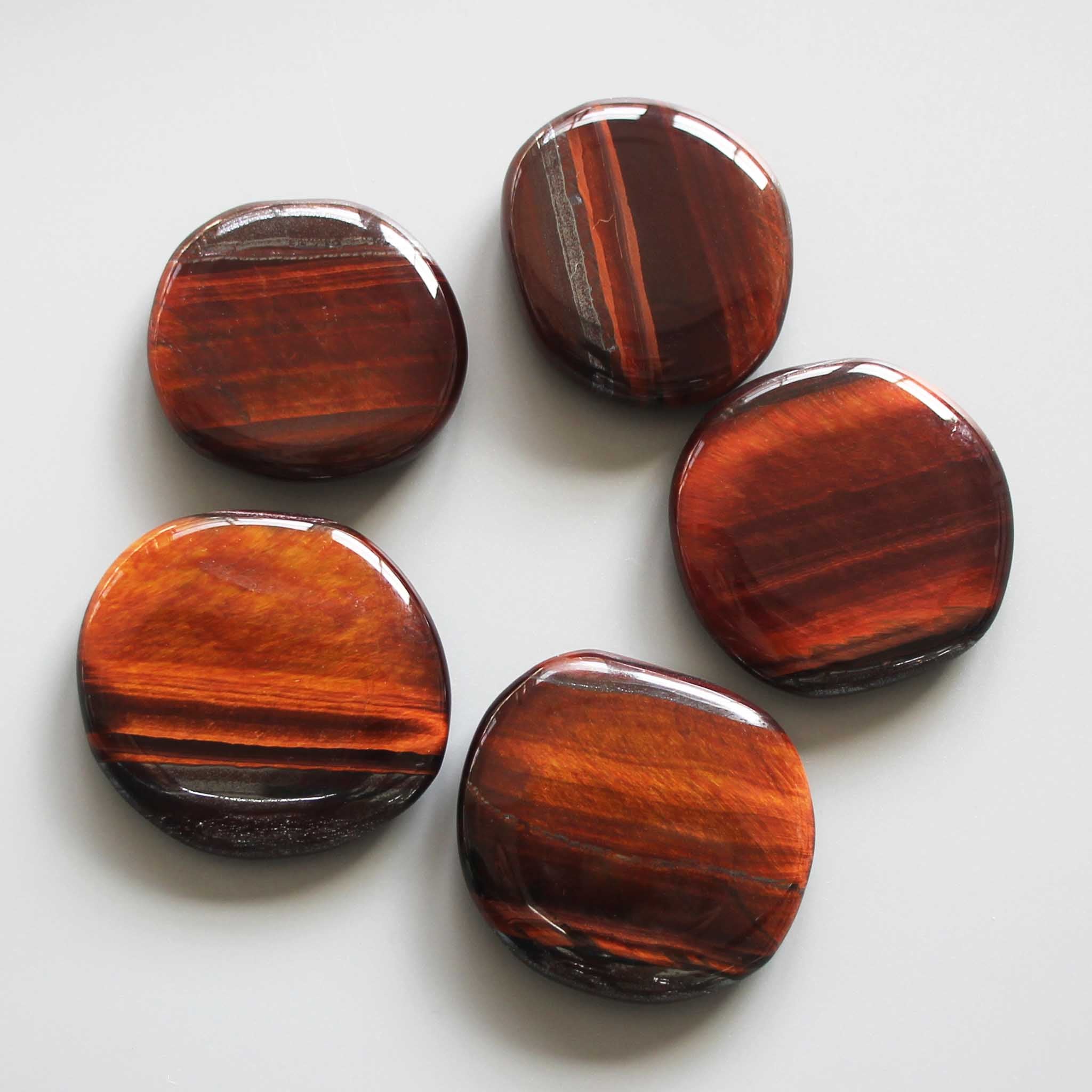 a42c7ea8a7875e9a9b5efca569d124d9-1 Red Tiger Eye Smooth Stone 1.6 inch (0.8-1 x 3.5-4.5cm) A