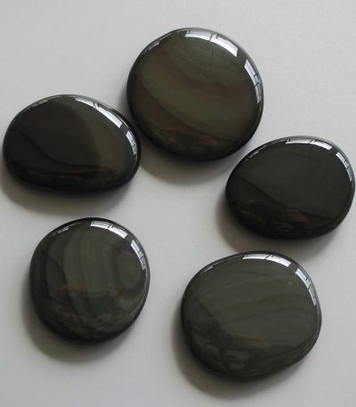Rainbow Obsidian Smooth Stone 1.6 inch (0.8-1 x 3.5-4.5cm) A