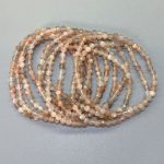 Moonstone Faceted Round Bracelet 4mm A