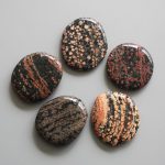 Red Snowflakes Jasper Smooth Stone 1.6 inch (0.8-1 x 3.5-4.5cm) A