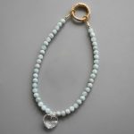 Aquamarine Round Bead Phone Cord 6mm A/B
