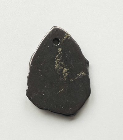 Shungite Natural edge slabs Pendant With Front Hole 9x30-40mm A
