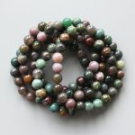 Fancy Agate Round Bracelet 18cm 8mm A