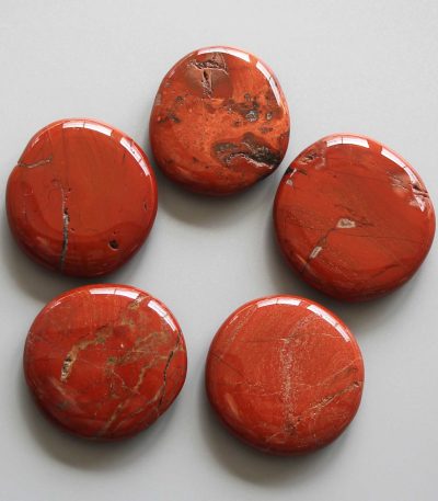Red Jasper Smooth Stone 1.6 inch (0.8-1 x 3.5-4.5cm) A/B