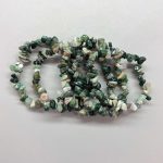 Moss Agate Chips Bracelet 4/8mm A/B