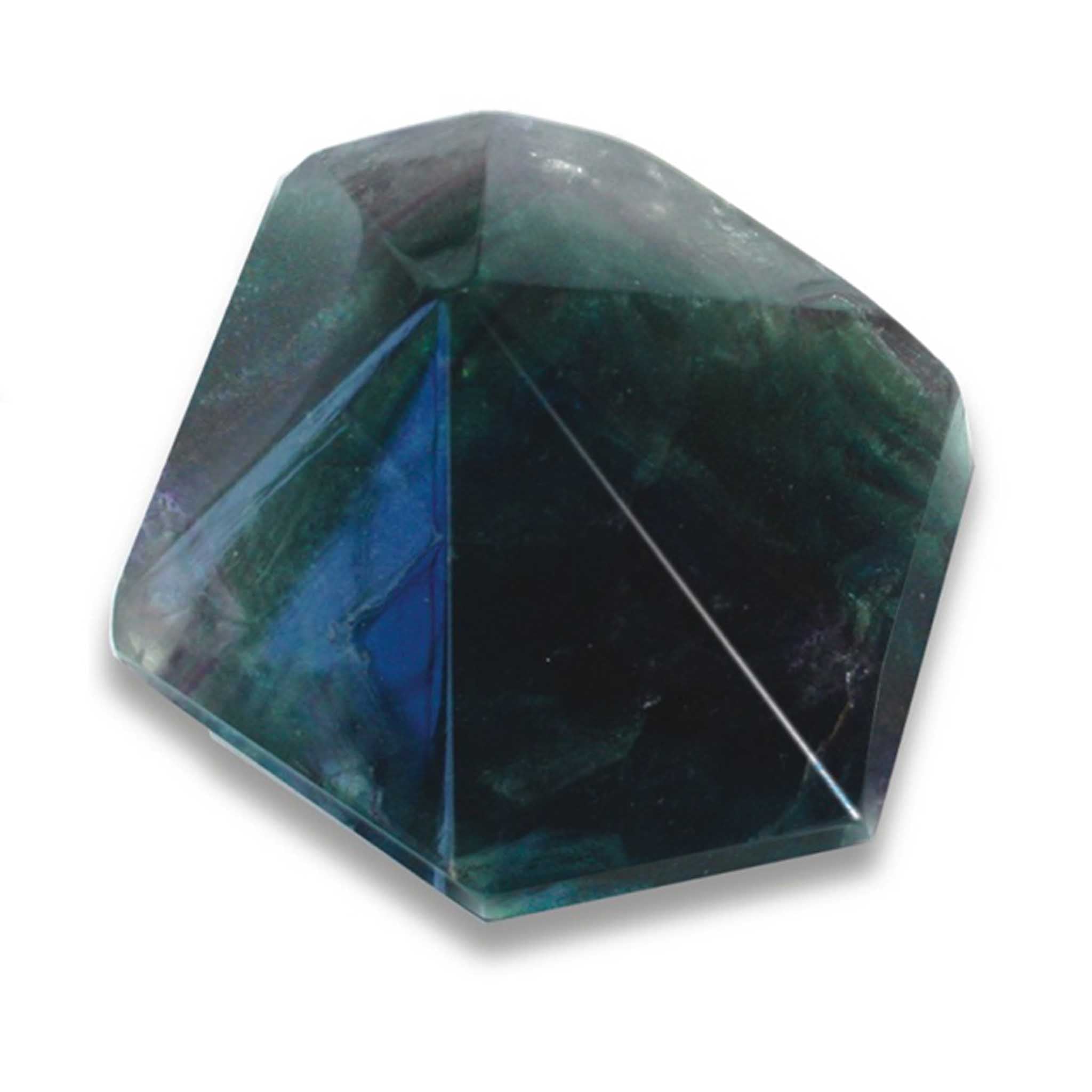 ad0f3051fb4ccb73e1b2deeb86fc4f42-1 Rainbow Fluorite Flat Bottom Freeform Point 1.6-2.8cm inch (4-7cm) A/A+