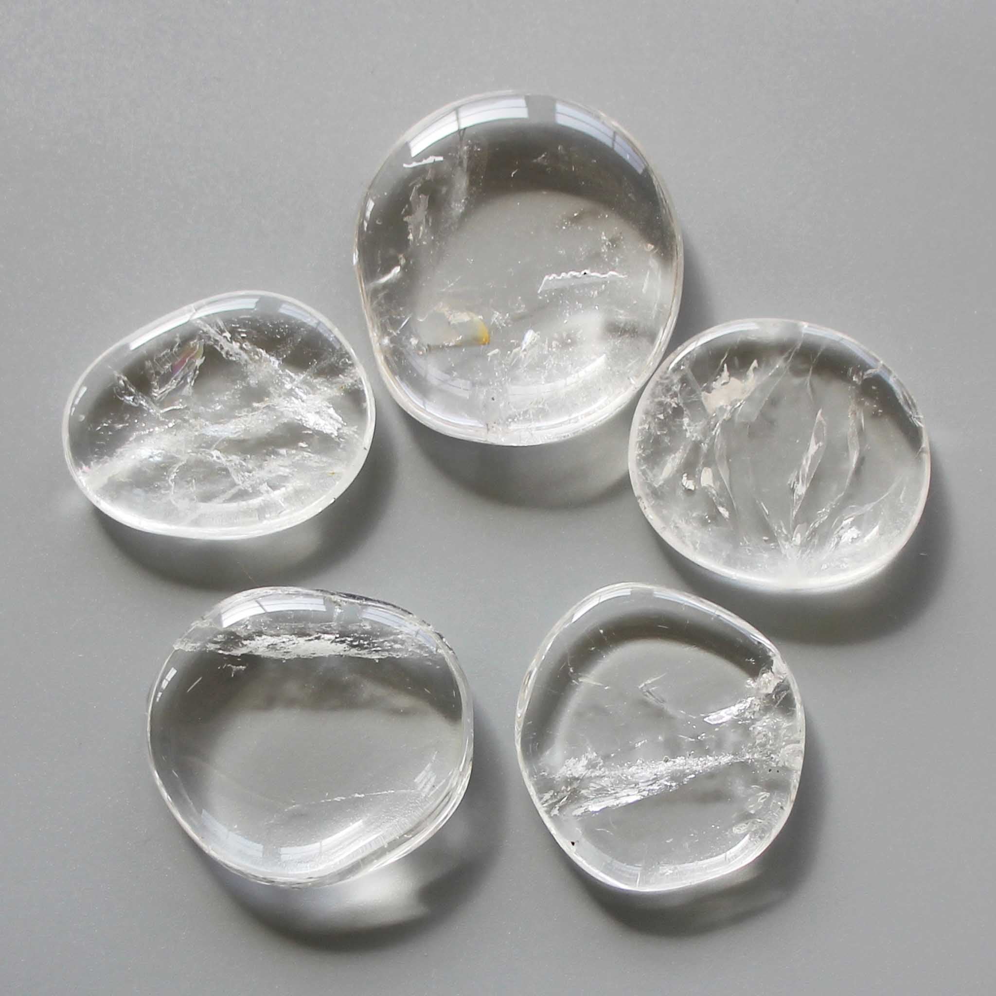 ae7245aeb465c0fd224cfbd6cf216b30-1 Crystal Smooth Stone 1.6 inch (0.8-1 x 3.5-4.5cm) A/A+