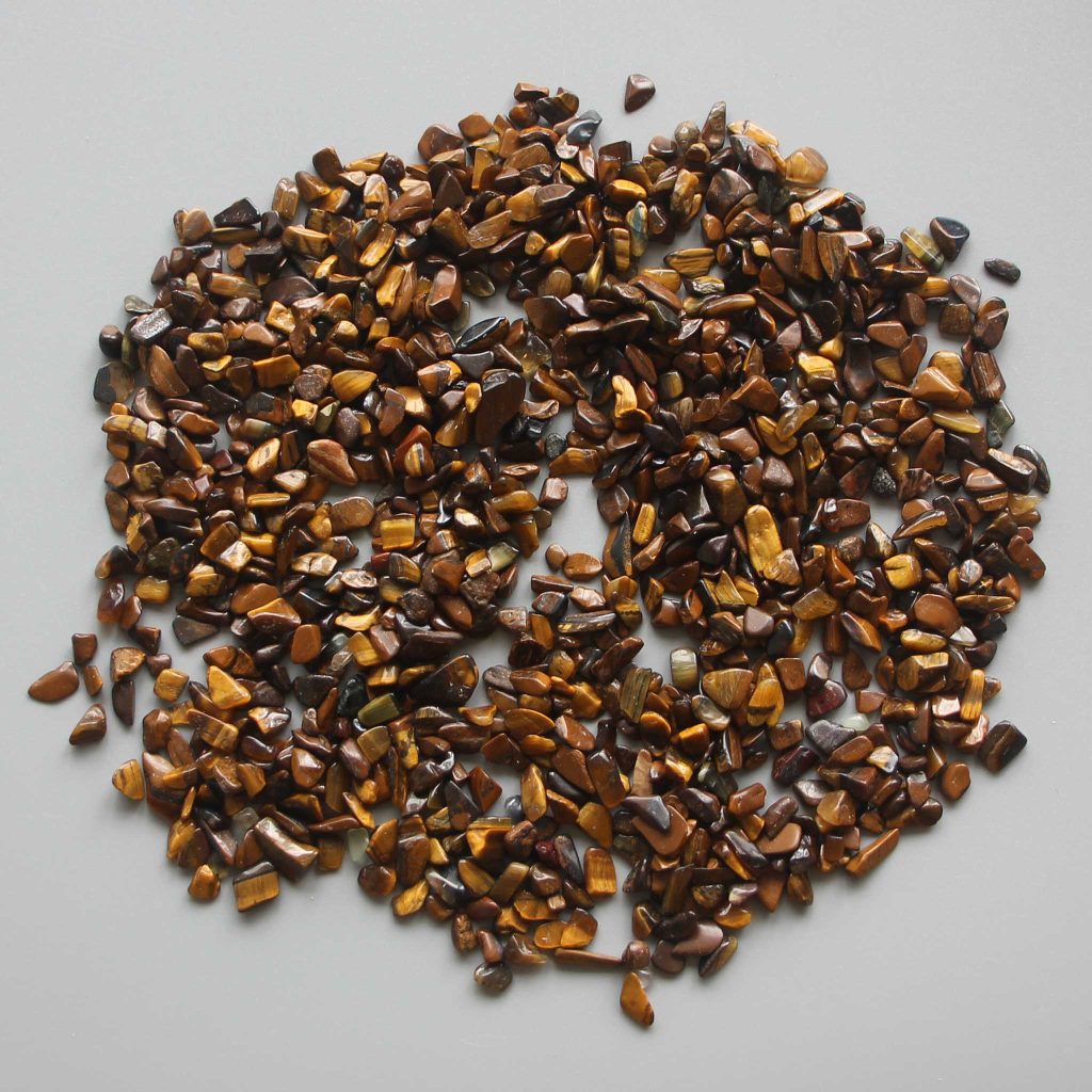 Golden Tiger Eye Chips With Corner 0.2 inch (3-8mm) A/B