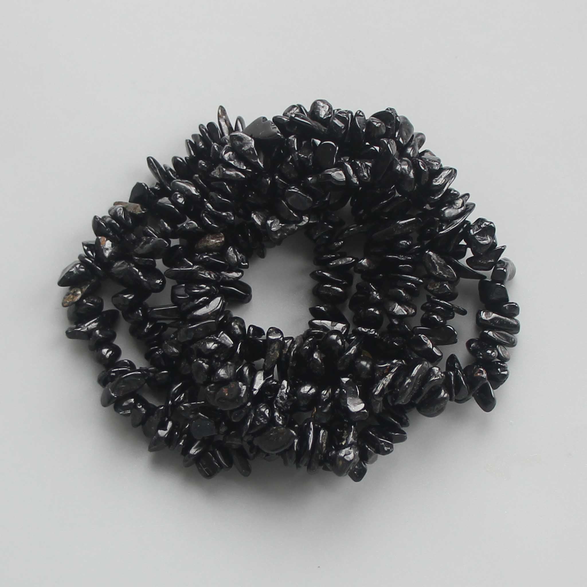 b0dd27b25814a4812a402a90589c8d95 Black Tourmaline Chips Bracelet 4/8mm A