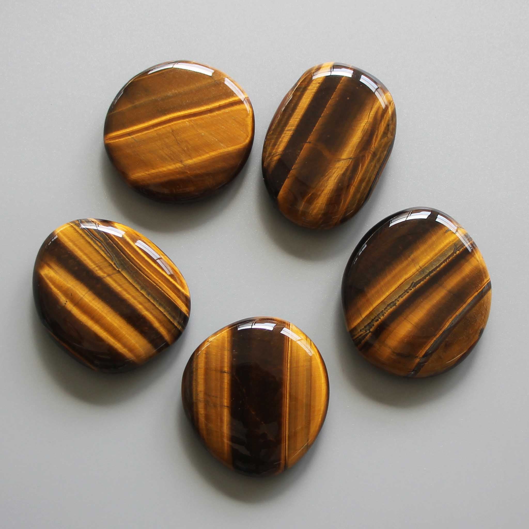 b2273940207f2898cf39566a23b7520e-1 Golden Tiger Eye Smooth Stone 1.6 inch (0.8-1 x 3.5-4.5cm) A+/AA