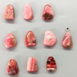 Pink Opal Peru Free Form Tumble Pendant With Silver 18-25mm A+/AA