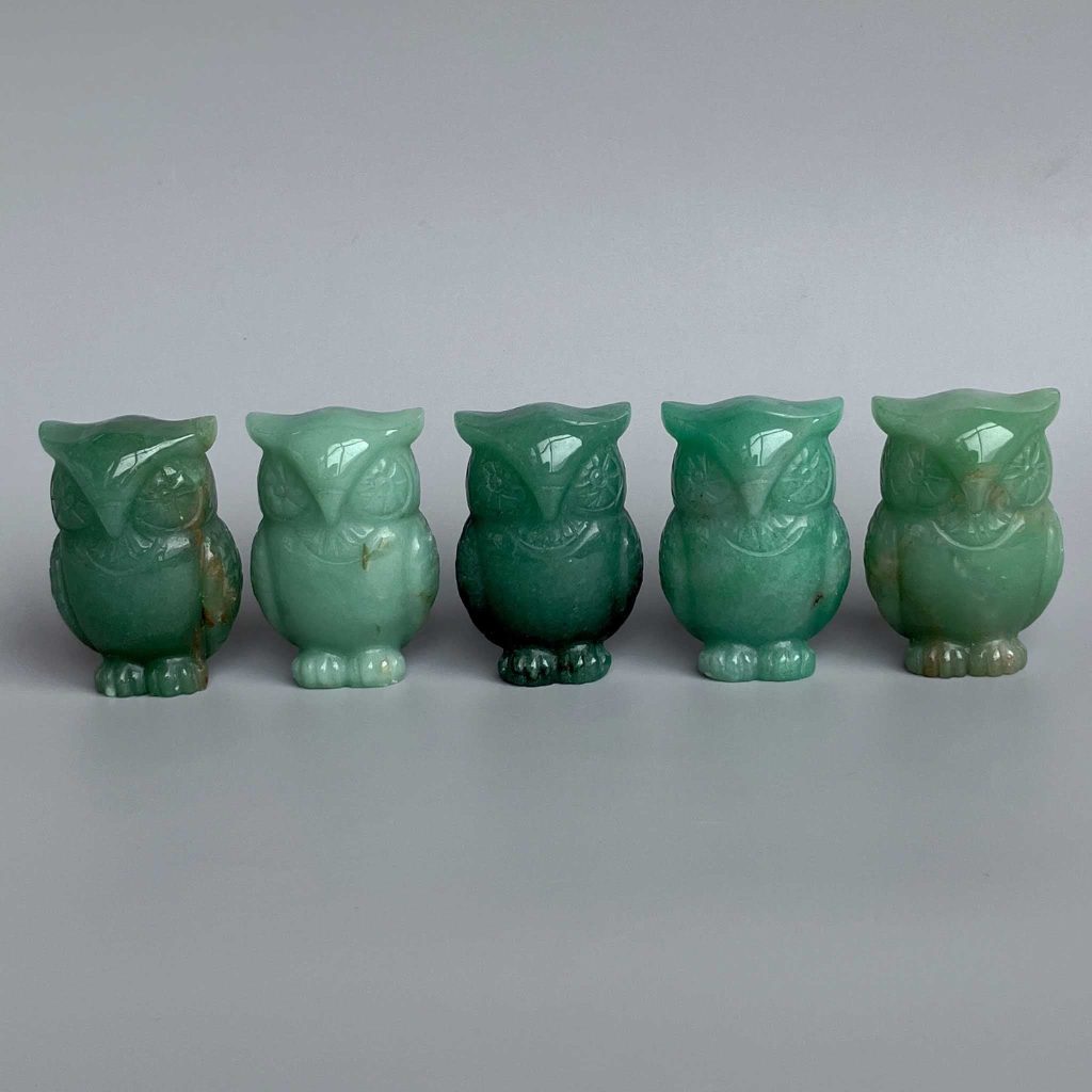 Green Aventurine Owl P Style B 2 inch（ 5cm） A/B