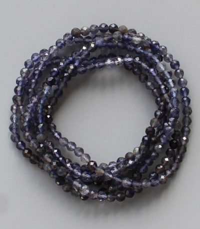 Iolite Faceted Round Bracelet 4mm A+/AA
