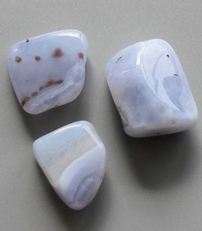 Blue Chalcedony Tumble Stone 1 inch (2-3cm) A