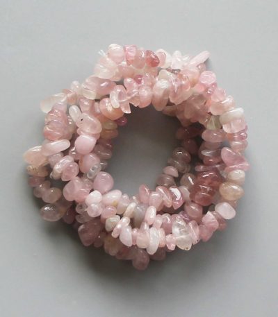 Rose Quartz Chips Bracelet 4/8mm A-/B+