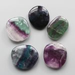 Rainbow Fluorite Smooth Stone 1.6 inch (0.8-1 x 3.5-4.5cm) A/A+