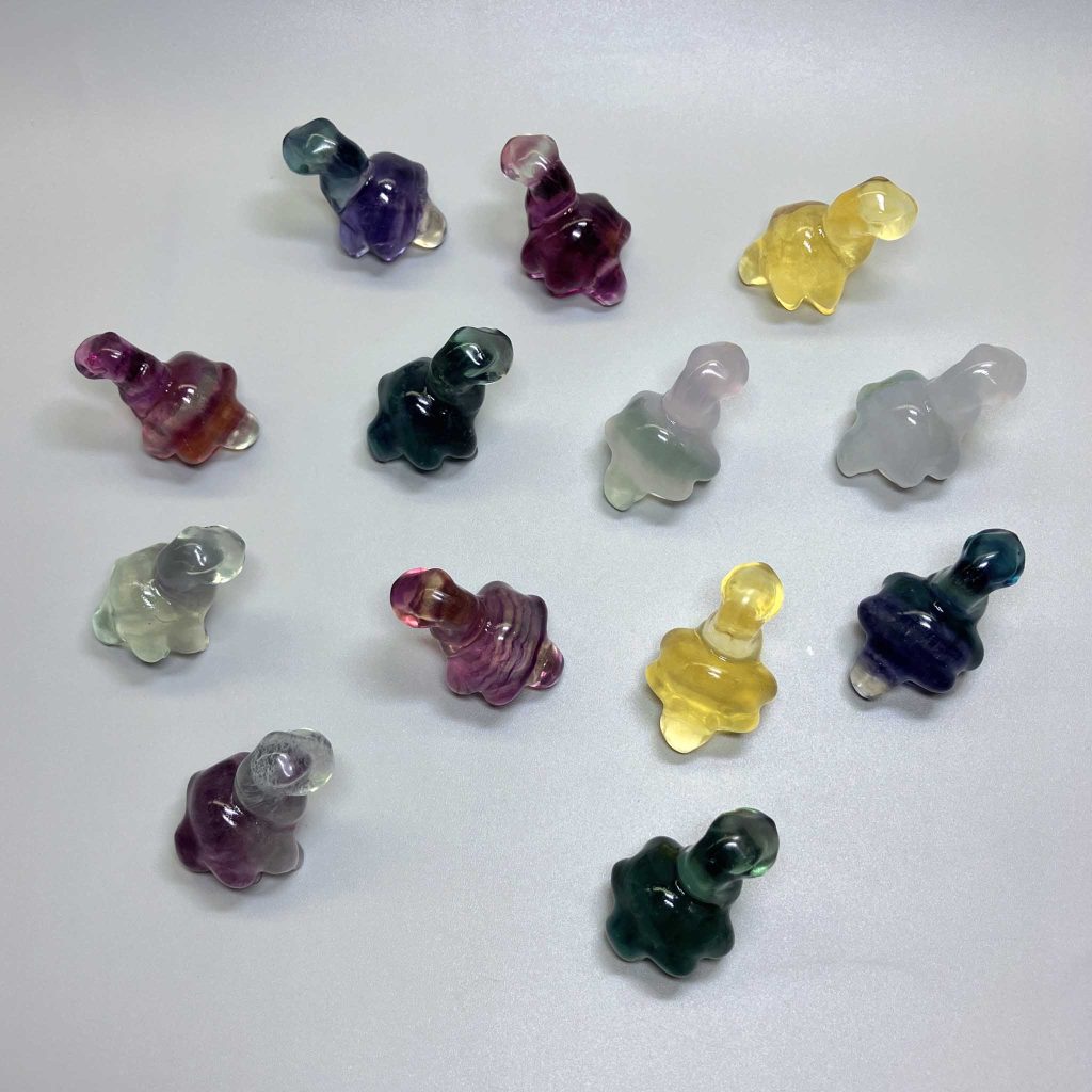 Fluorite Rainbow Candy Dinosaur 38mm A+/AA
