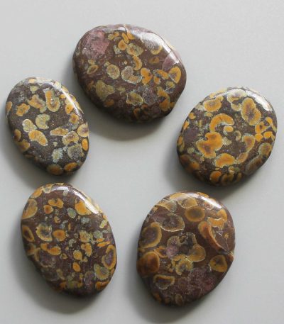Jasper Fruit Smooth Stone 1.6 inch (0.8-1 x 3.5-4.5cm) A